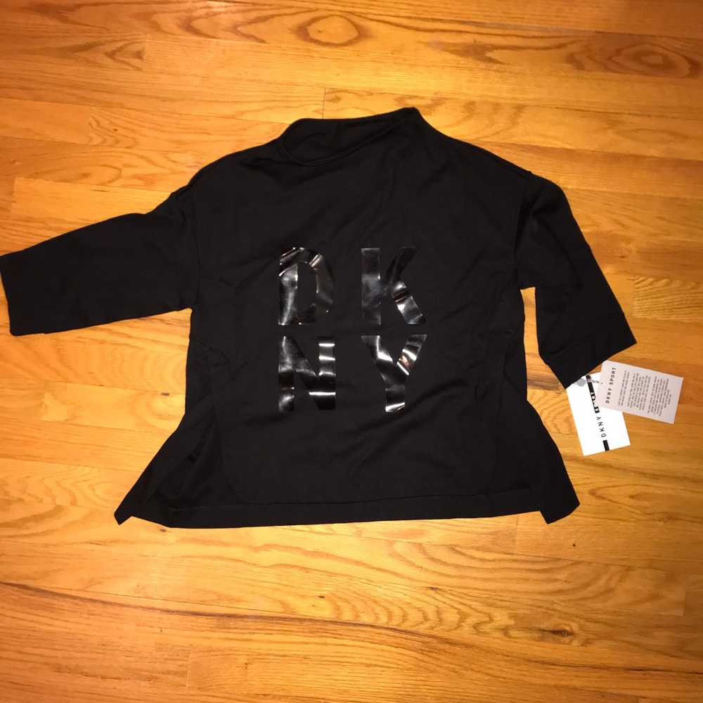 DKNY Black Cropped Hoodie